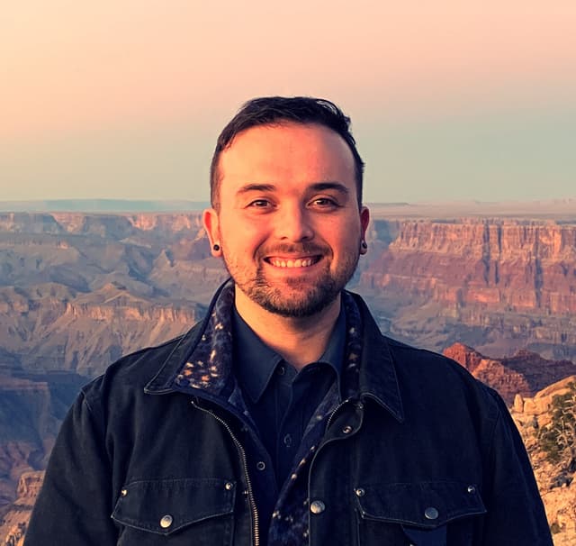 Picture of the engineer at the grand canyon.